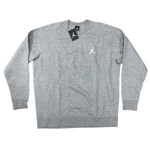 Air Jordan Gray Fleece Crew Pullover Sweatshirt